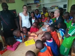 The Ambassador of France with our SBA children